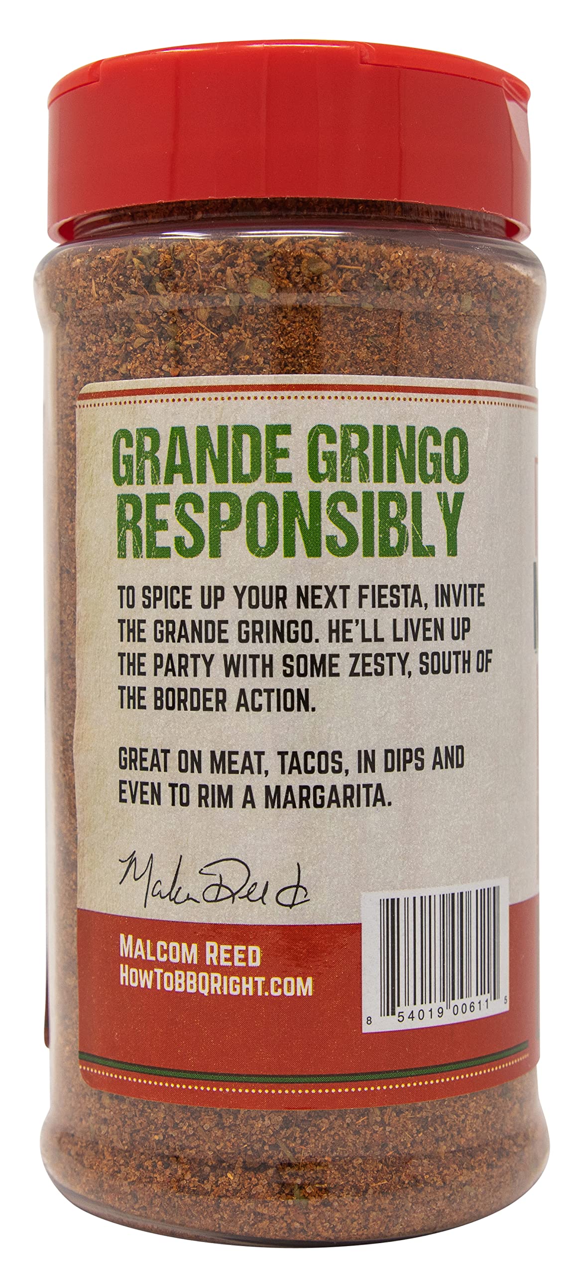Malcom'S Seasoning Grande Gringo | Spicy Mexican Seasoning For Bbq, Grill, Tacos, Dips, Even Margaritas | 11 Ounces