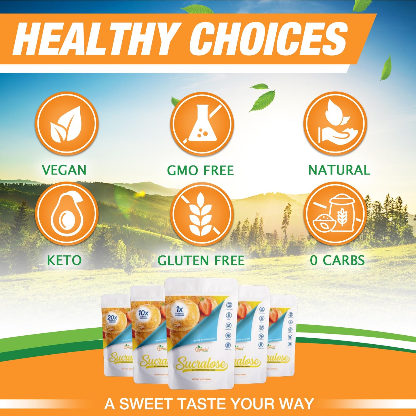 G-Sweetz Allulose Sucralose Blend Sweetener - Zero Calorie, 5-LB, Sugar-Free, Low Carb Keto Friendly, 567 Total Servings