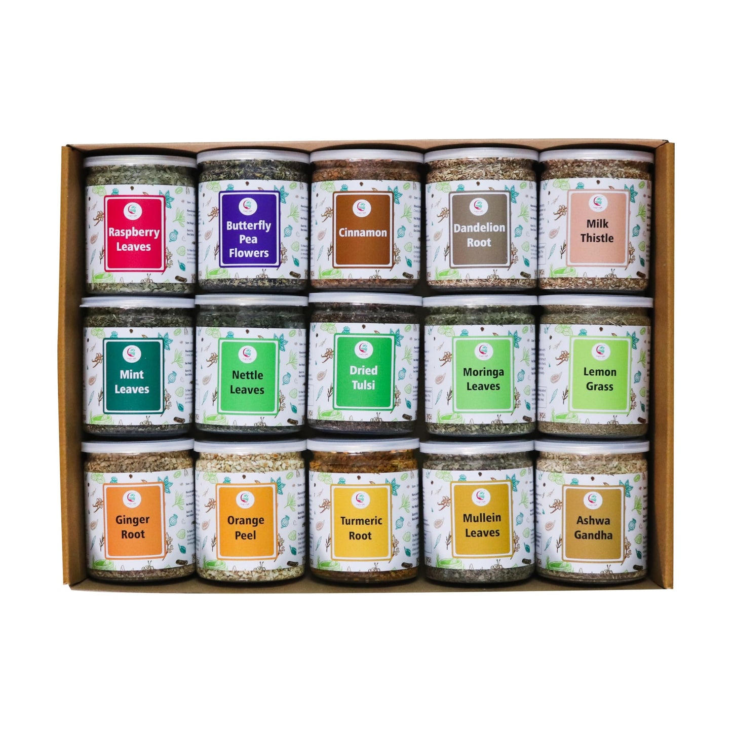 YOGI’S GIFT Loose Leaf Tea | 15 Herbal Varieties | 15 Count Pack | 100% Raw & Natural