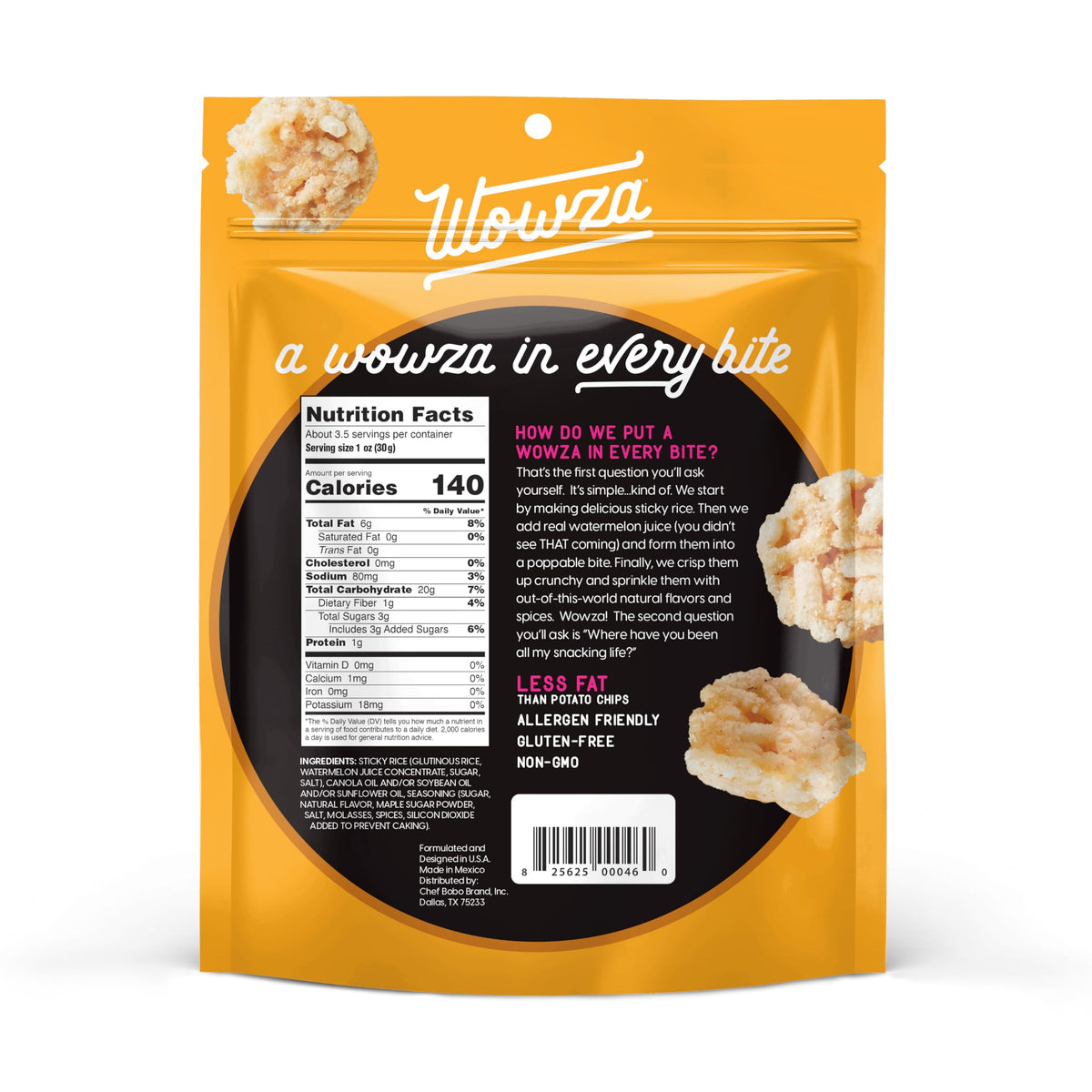 Wowza Sticky Rice Wowza Buttery Pancake Rice Crisps, Healthy Sticky Rice Crunchy Rice ...