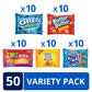 Oreo Mini Cookies, Mini Chips Ahoy! Cookies, Ritz Bits Cheese Crackers, Nutter Butter Bites & Wheat Thins Crackers, Nabisco Cookie & Cracker Variety Pack, 50 Snack Packs