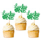 Ercadio 24 Pack St Patrick's Day Lucky One Cupcake Toppers Four Leaf Lucky One Cupcake Toppers St. Patrick 1st Cupcake Picks for