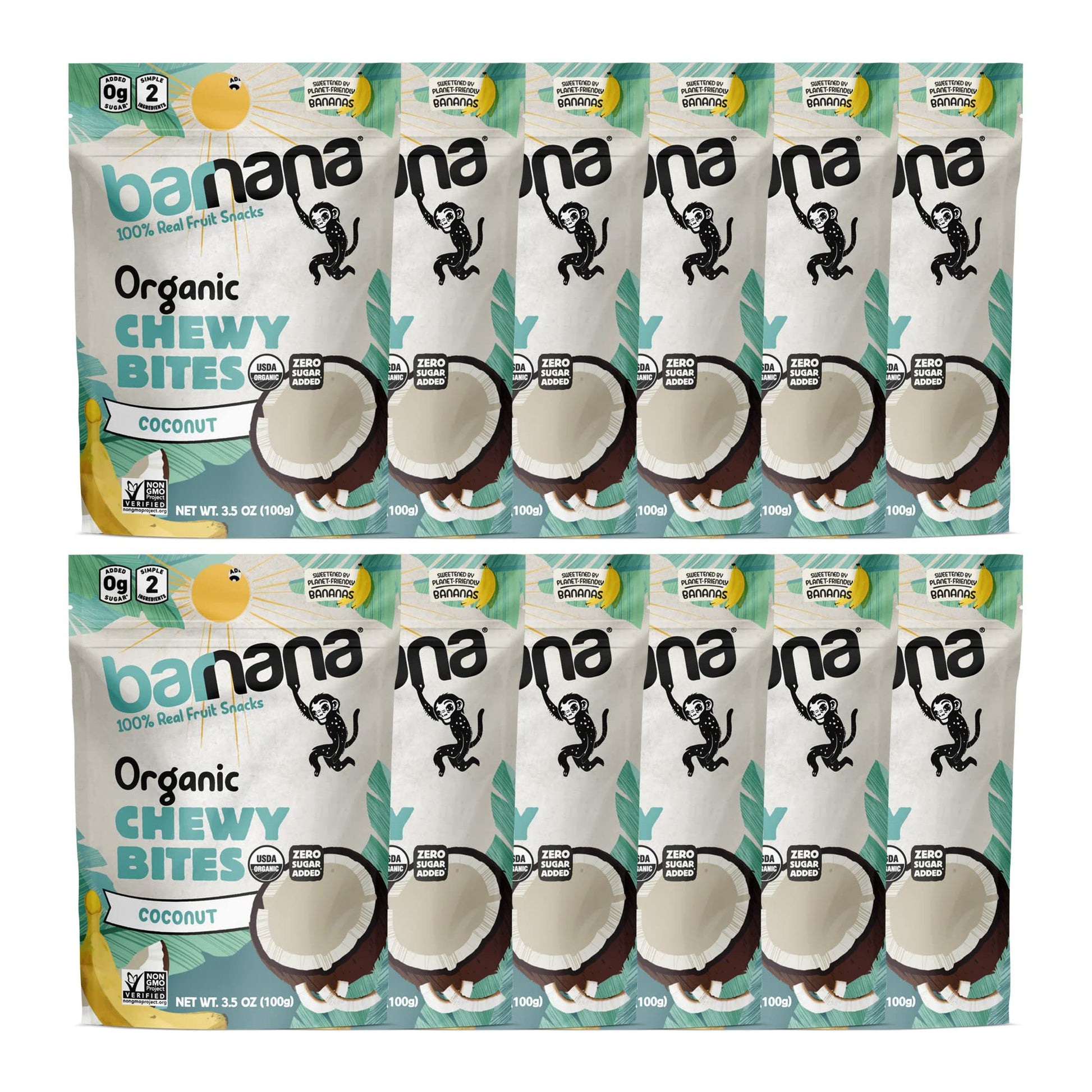 Barnana - Organic Chewy Coconut Banana Bites, Healthy Dehydrated Treat, Chewy Coconut Banana Snack, Made With Real Fruit, Potass