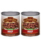 Keystone All Natural Canned Beef, Fully Cooked, 28 oz, Pack of 2, Ready to Eat, 5-Year Shelf Life, Made in USA