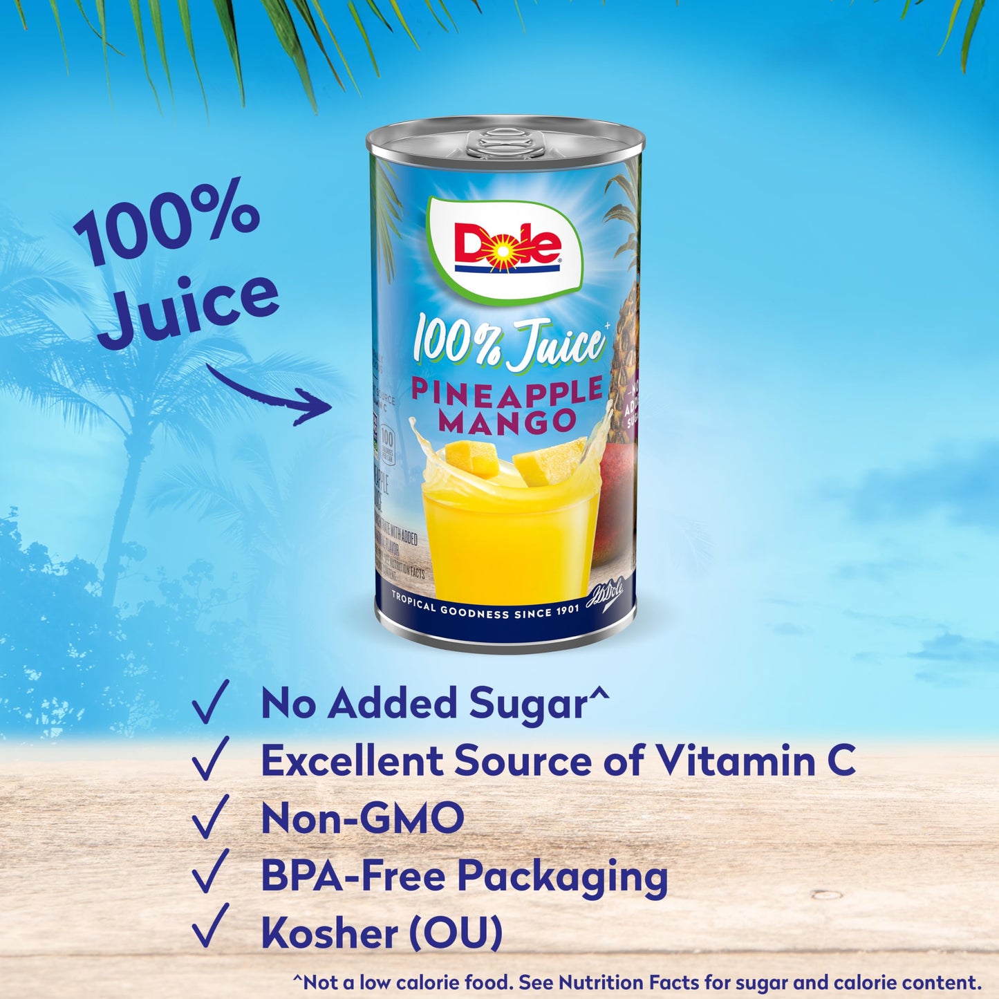 Dole 100% Pineapple Mango Juice  Excellent Source of Vitamin C  6 Fl Oz (Pack of 6)  48 Total Cans
