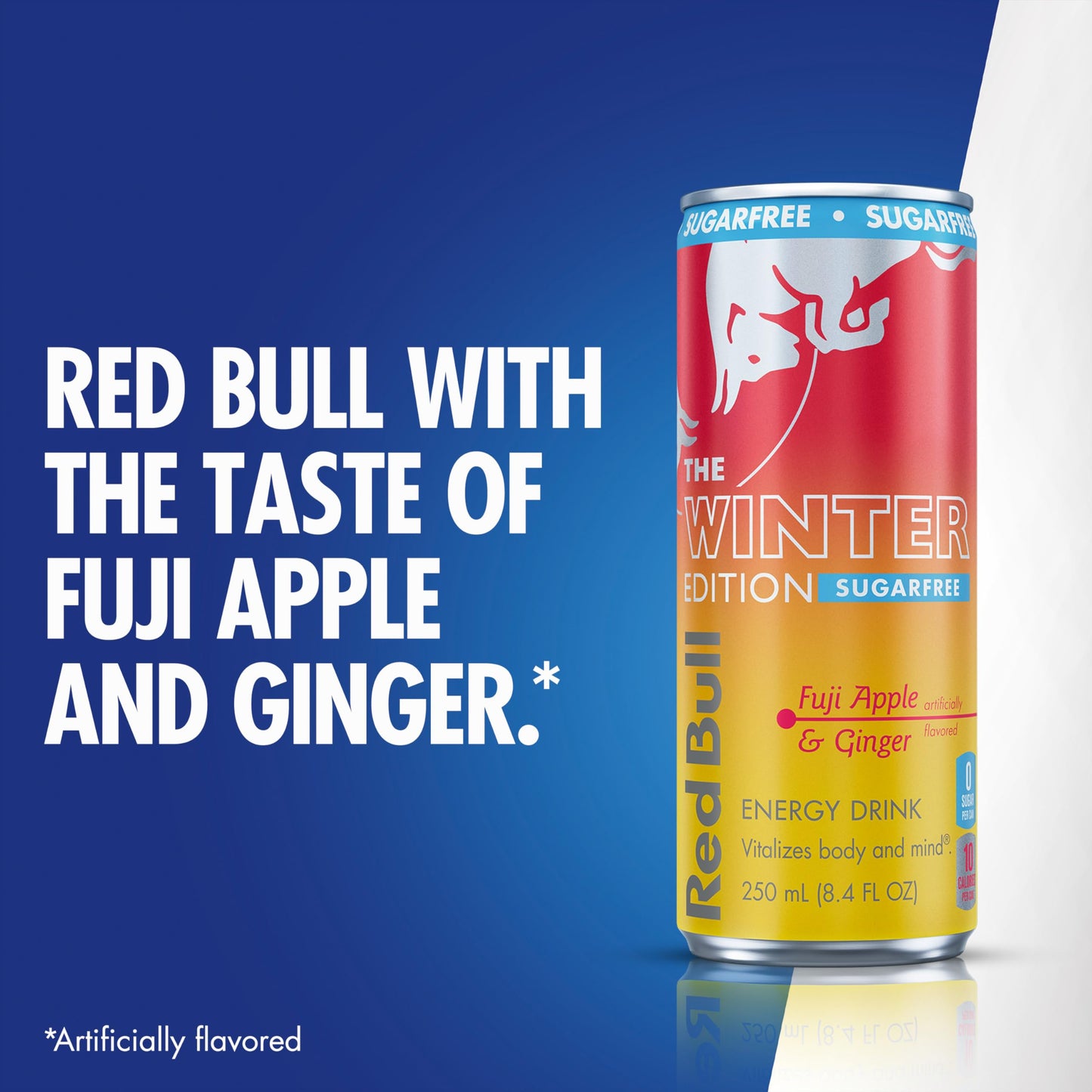 Red Bull Sugar-Free Fuji Apple and Ginger Winter Edition Energy Drink  with 80mg Caffeine plus Taurine & B Vitamins  8.4 Fl Oz  Pack of 24 Cans