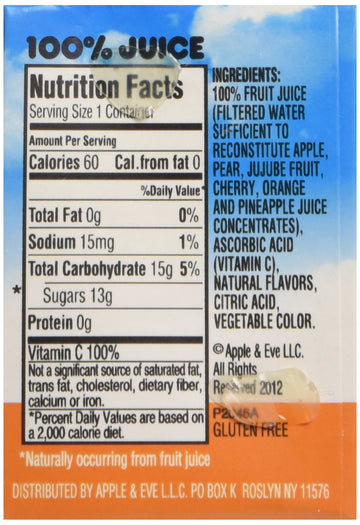 Apple & Eve Elmo's Punch 100% Juice 8 pk (Pack of 5)5