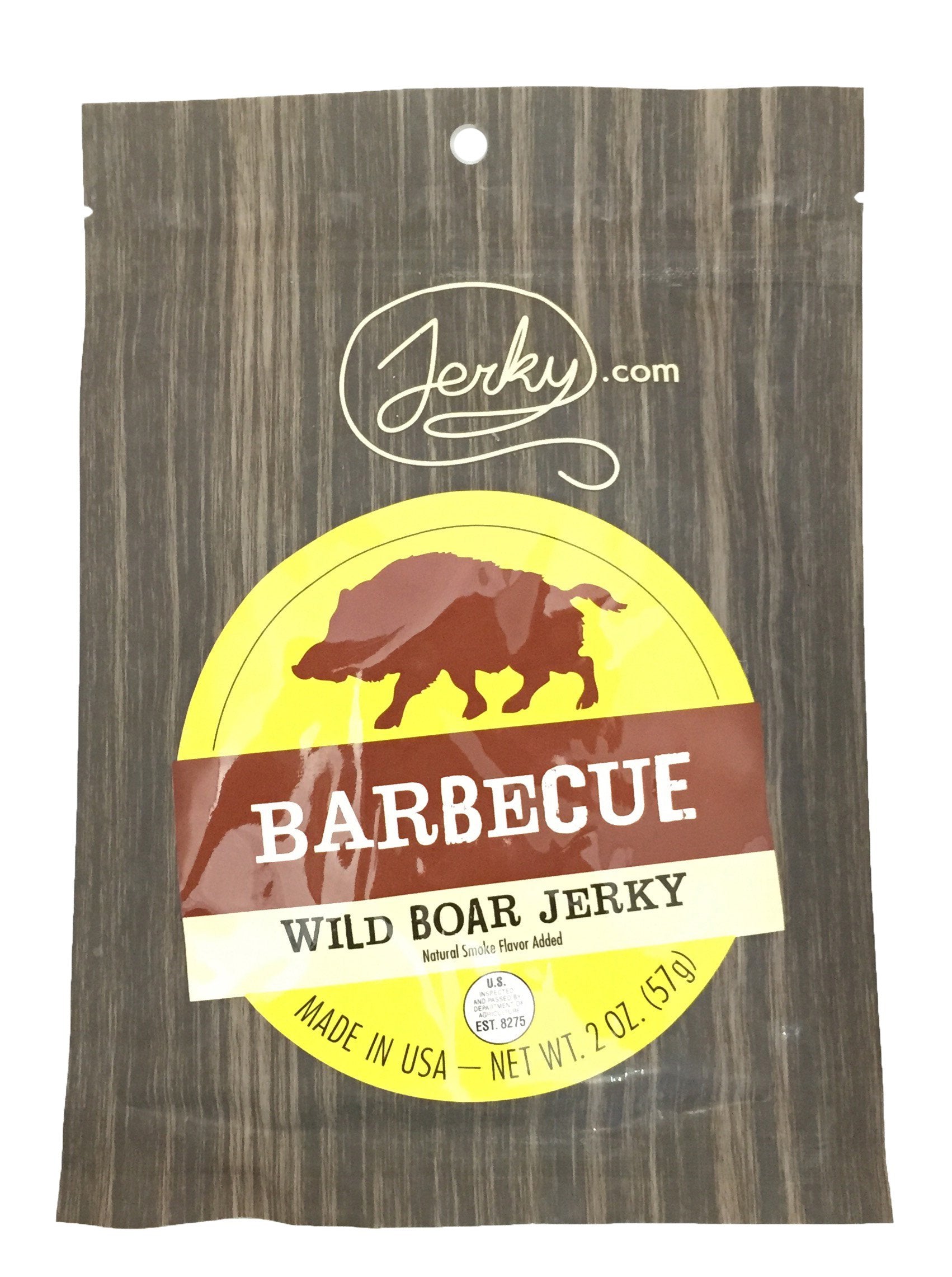 Jerky.Com Exotic Bbq Wild Boar Jerky - Wild Game Meat Snacks, Exotic Snacks, High-Protein, All-Natural, No Added Preservatives -