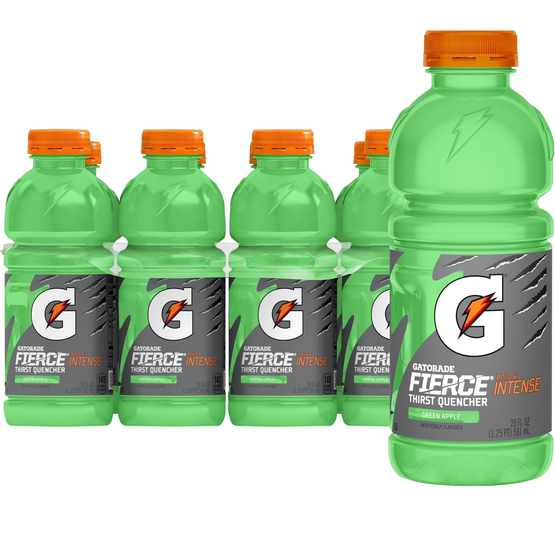 Gatorade Thirst Quencher, Green Apple, 20 Ounce , (Pack of 24)