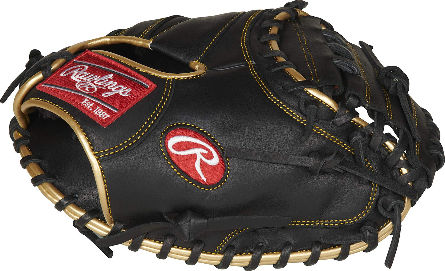 Rawlings  R9 Baseball Catchers Mitt  325 1-Piece Solid Web  Right Hand Throw