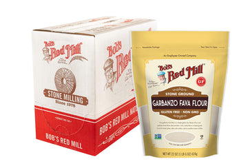 Bob's Red Mill Garbanzo Fava Flour, Stone Ground, Gluten Free, 22 Ounces (Pack Of 4)