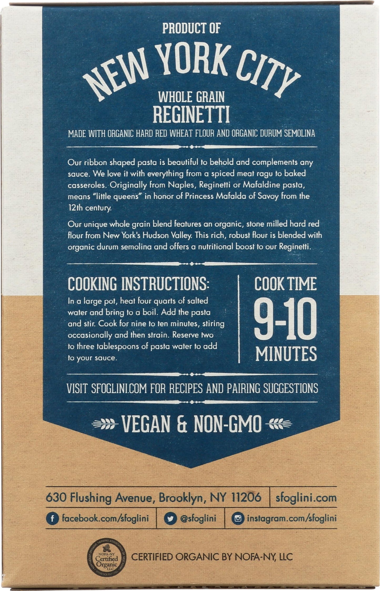 Sfoglini Whole Grain Blend Reginetti, 12 Oz