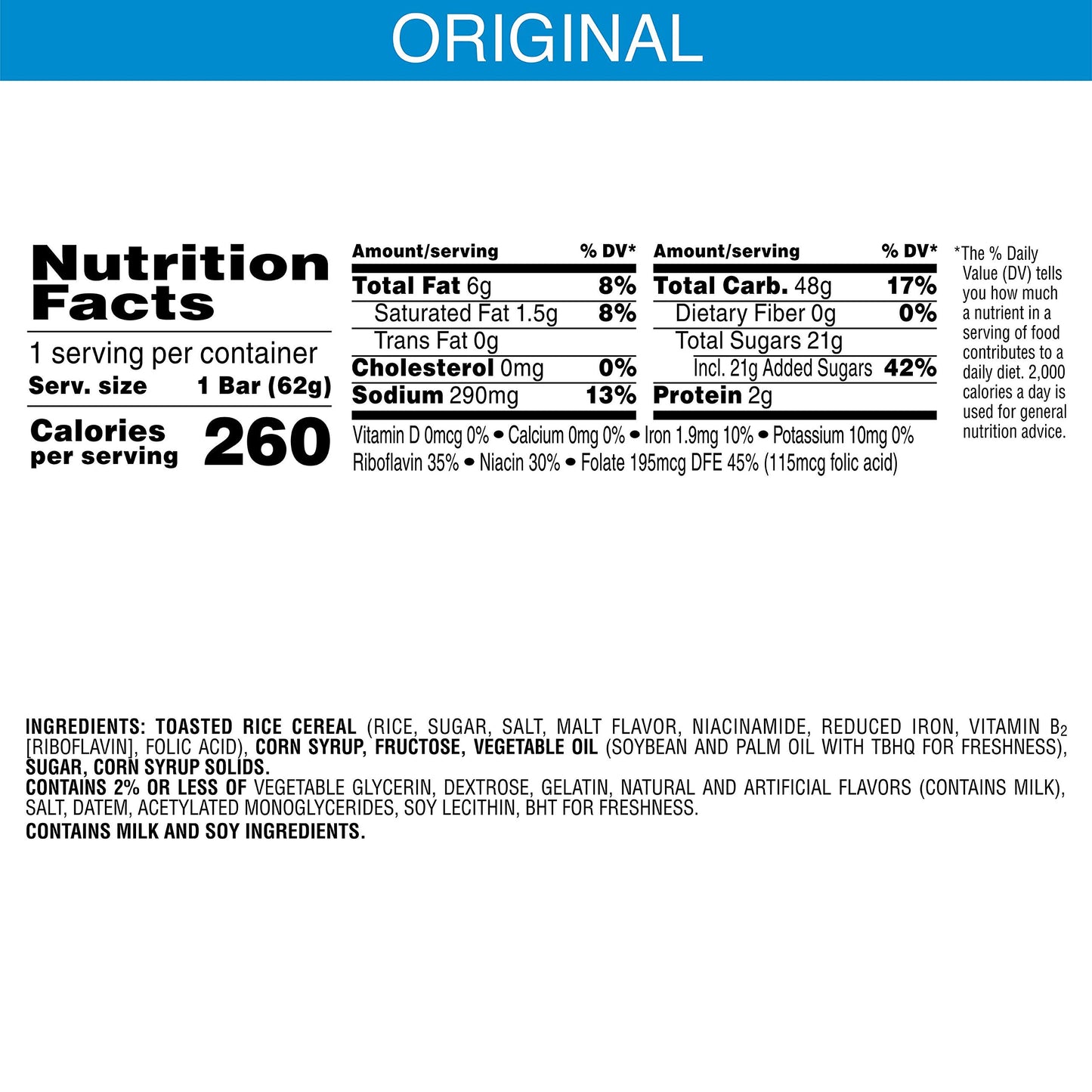 Kelloggs Rice Krispies Treats, Crispy Marshmallow Squares, Original, Bulk Size, 72 Count (Pack of 6, 26.4 oz Trays)