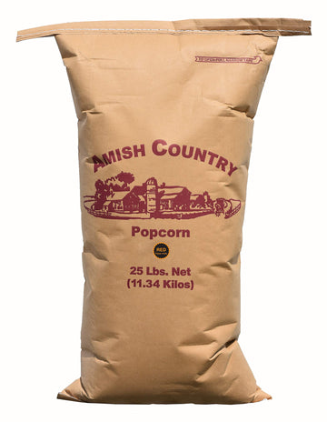 Amish Country Popcorn | 25 Lbs Bag | Red Popcorn Kernels | Old Fashioned, Non-Gmo And Gluten Free (Red - 25 Lbs Bag)