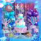 EORA Rainbow Twisty & Swirl Lollipops 32pk - Blueberry, Individually Wrapped Mermaid Party Supplies