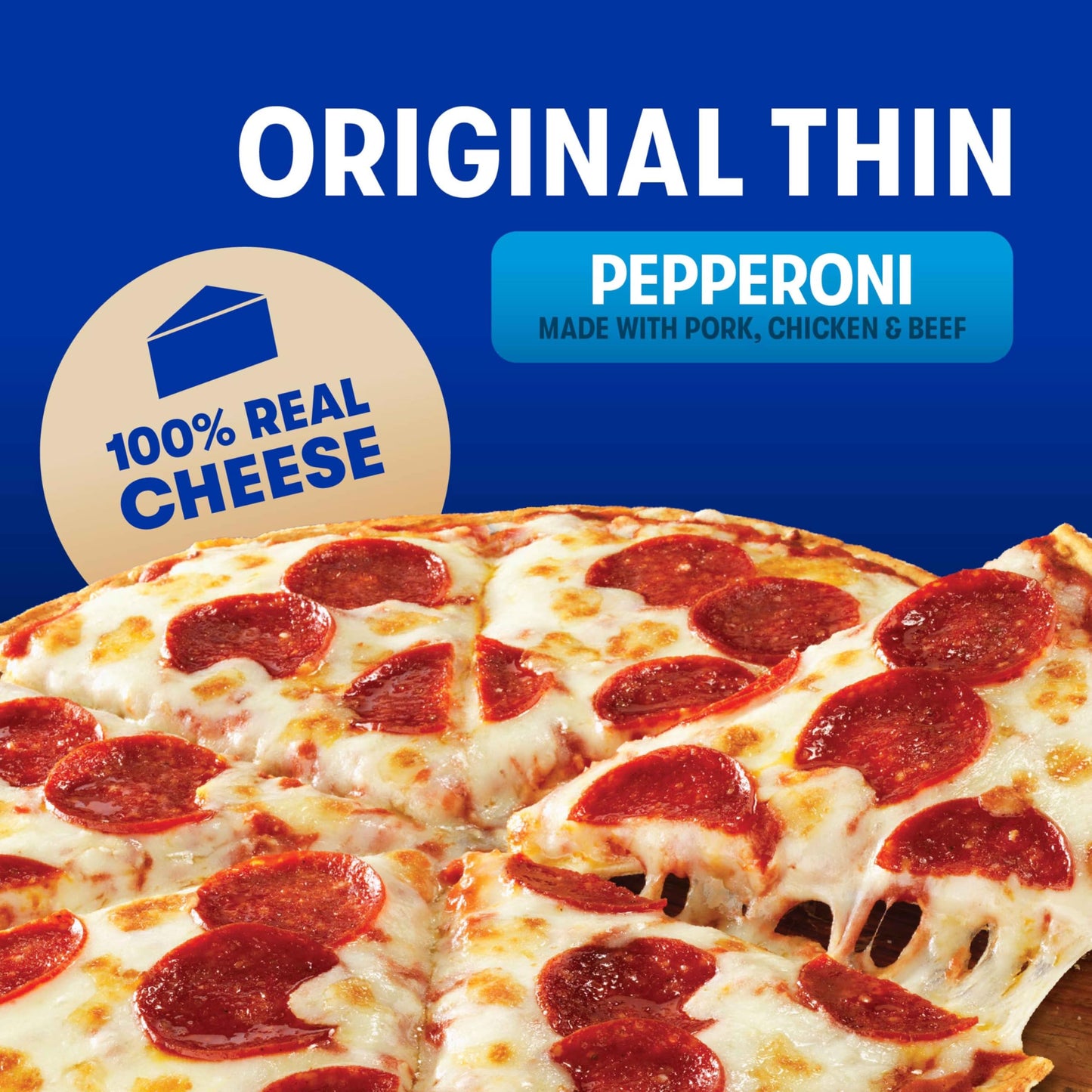 JackS Pepperoni, Original Thin Crust Pizza, 14.3 Oz (Frozen)