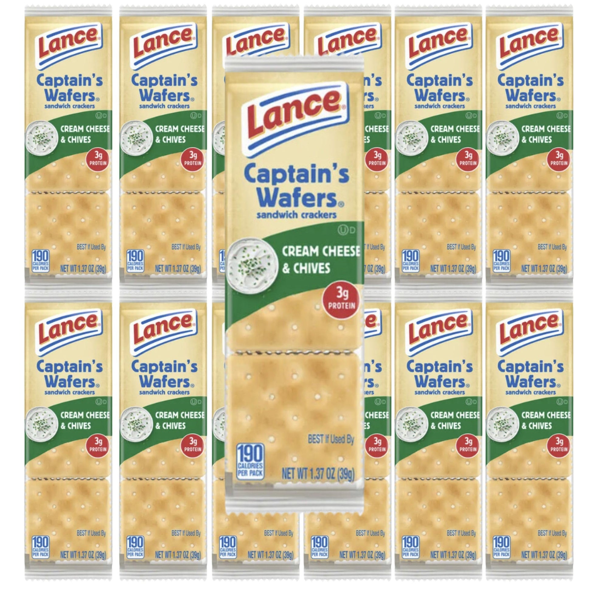 Lance Captains Wafers, Cream Cheese and Chives (20 pk.), Indulge in Lance Captains Wafers, Cheese Crackers, Snack Crackers, Sn