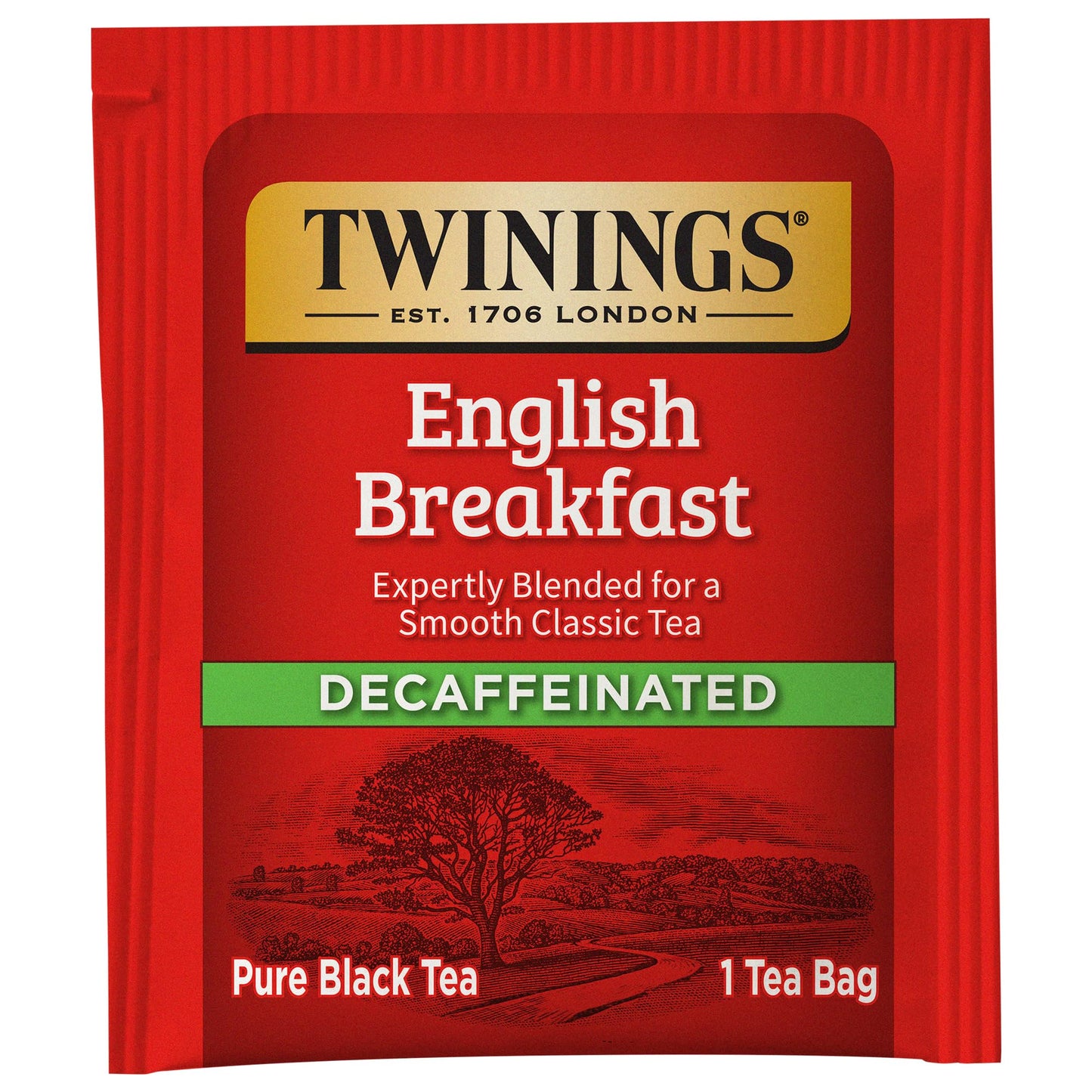 Twinings Decaffeinated English Breakfast Black Tea Bags, 50 Count (Pack Of 6), Enjoy Hot Or Iced