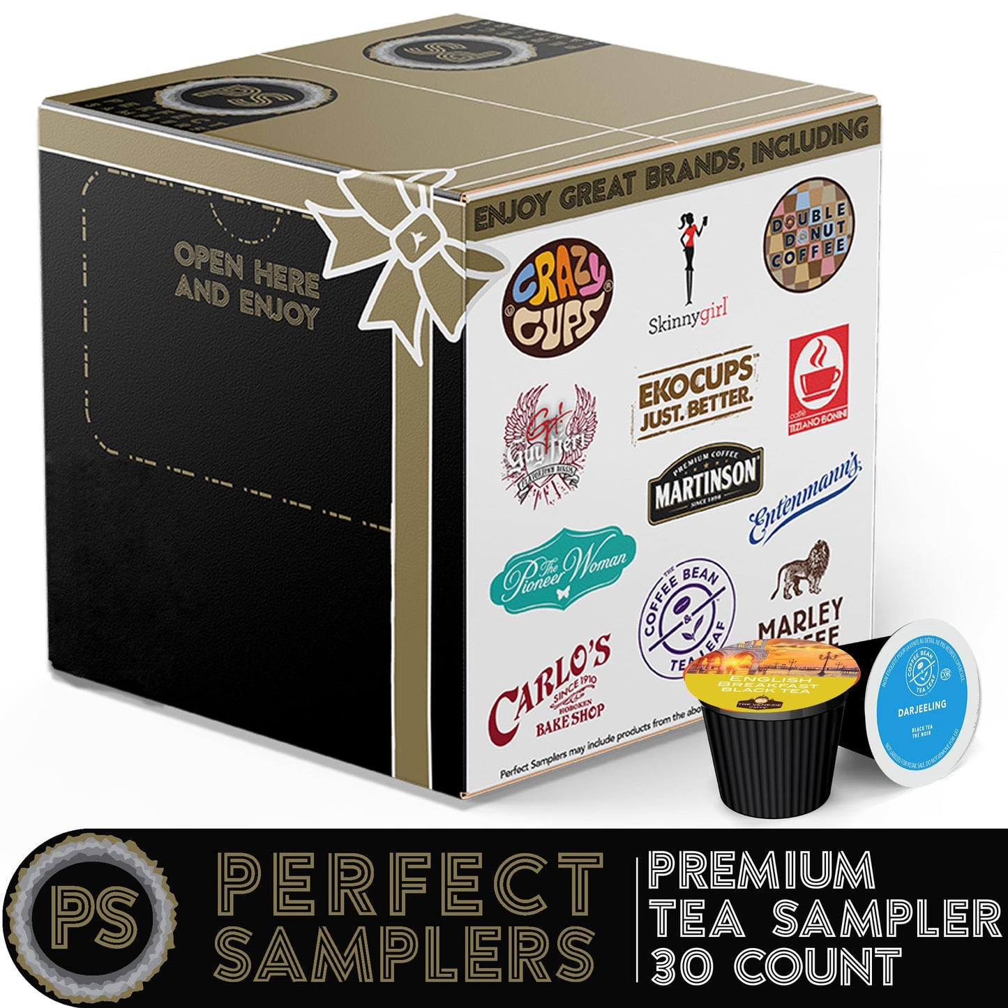 Custom Variety Pack Keurig K-Cup Variety Pack - Assorted Green, Black, White & Herbal Tea Pods, 30 Count