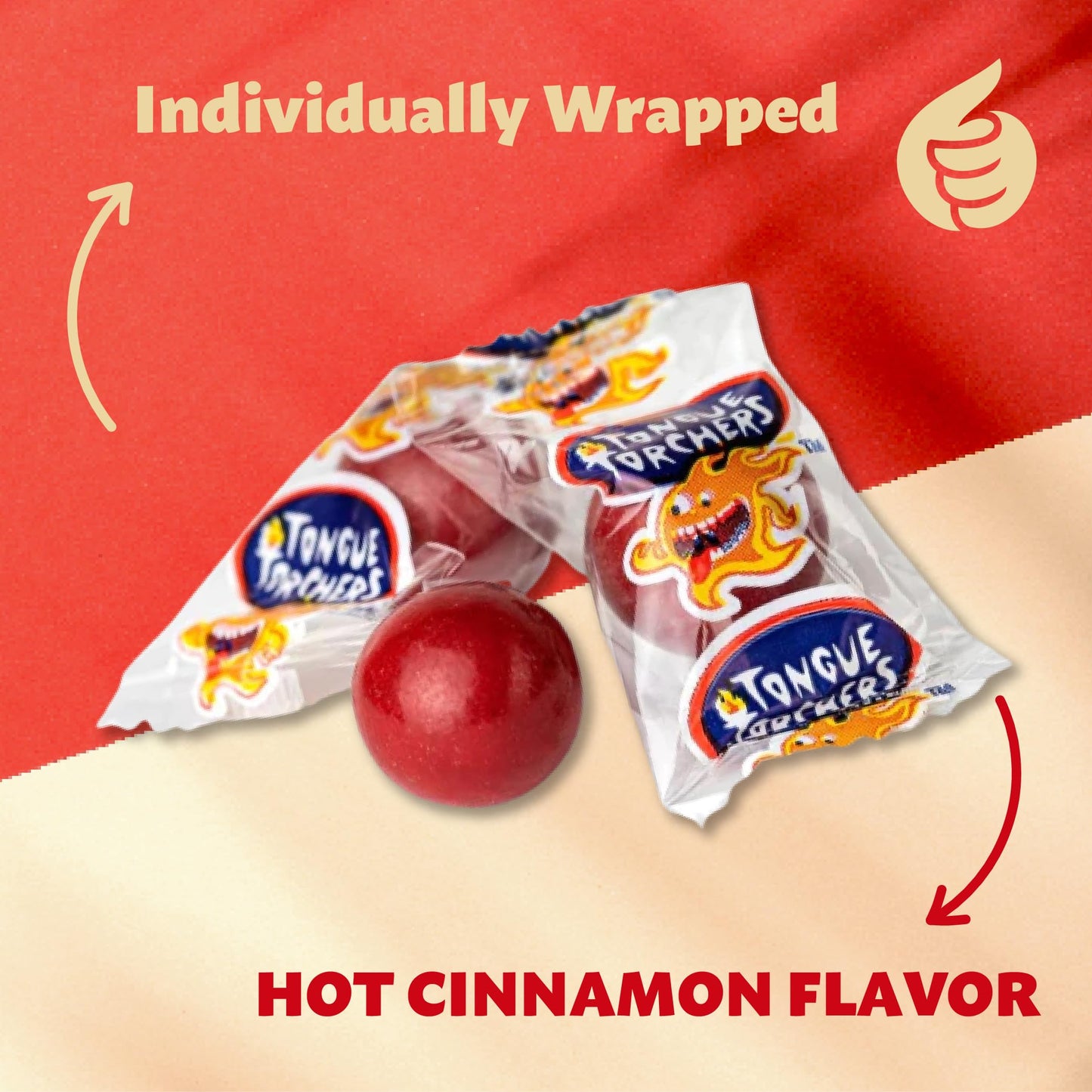 Tongue Torchers Hot Cinnamon Flavor Hard Candy, 1.5-Pound Bag (About 120 Pieces)