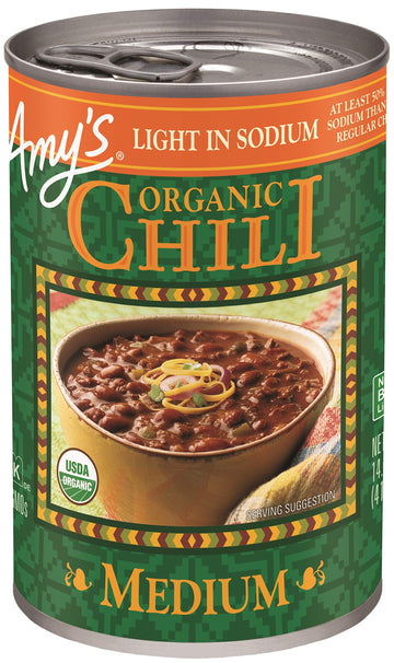 Amy'S Chilis, Light In Sodium Organic Medium Chili, 14.7 Ounce