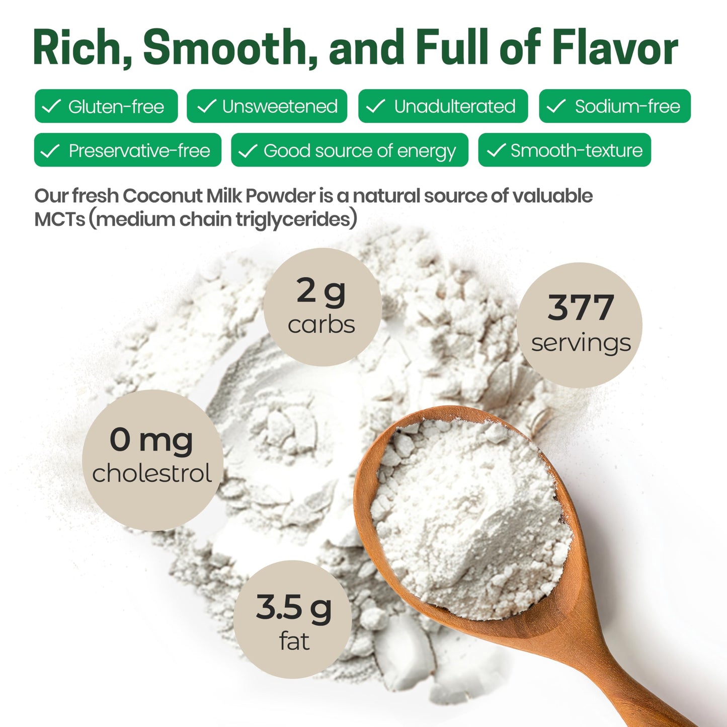 Z Natural Foods Organic Coconut Milk Powder - Dairy Alternative - Vegan, Gluten Free - 5 lb