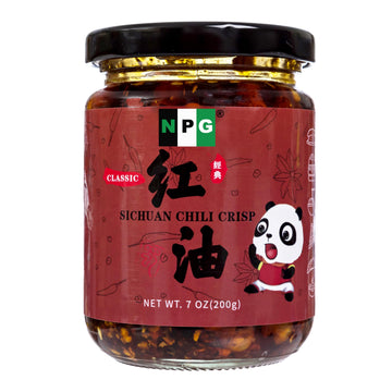Npg Classic Sichuan Chili Crisp 7 Oz, Medium Heat, Crunchy Fried Peppers Ready To Eat Sauce For Noodle Mix, Topping, Dipping, Pr