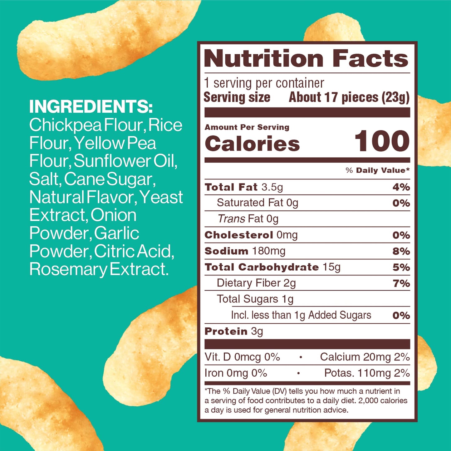 Hippeas Chickpea Puffs, Vegan White Cheddar, 0.8 Ounce (Pack Of 30), 3G Protein, 2G Fiber, Vegan, Gluten-Free, Crunchy, Plant Pr
