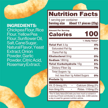 Hippeas Chickpea Puffs, Vegan White Cheddar, 0.8 Ounce (Pack Of 30), 3G Protein, 2G Fiber, Vegan, Gluten-Free, Crunchy, Plant Pr