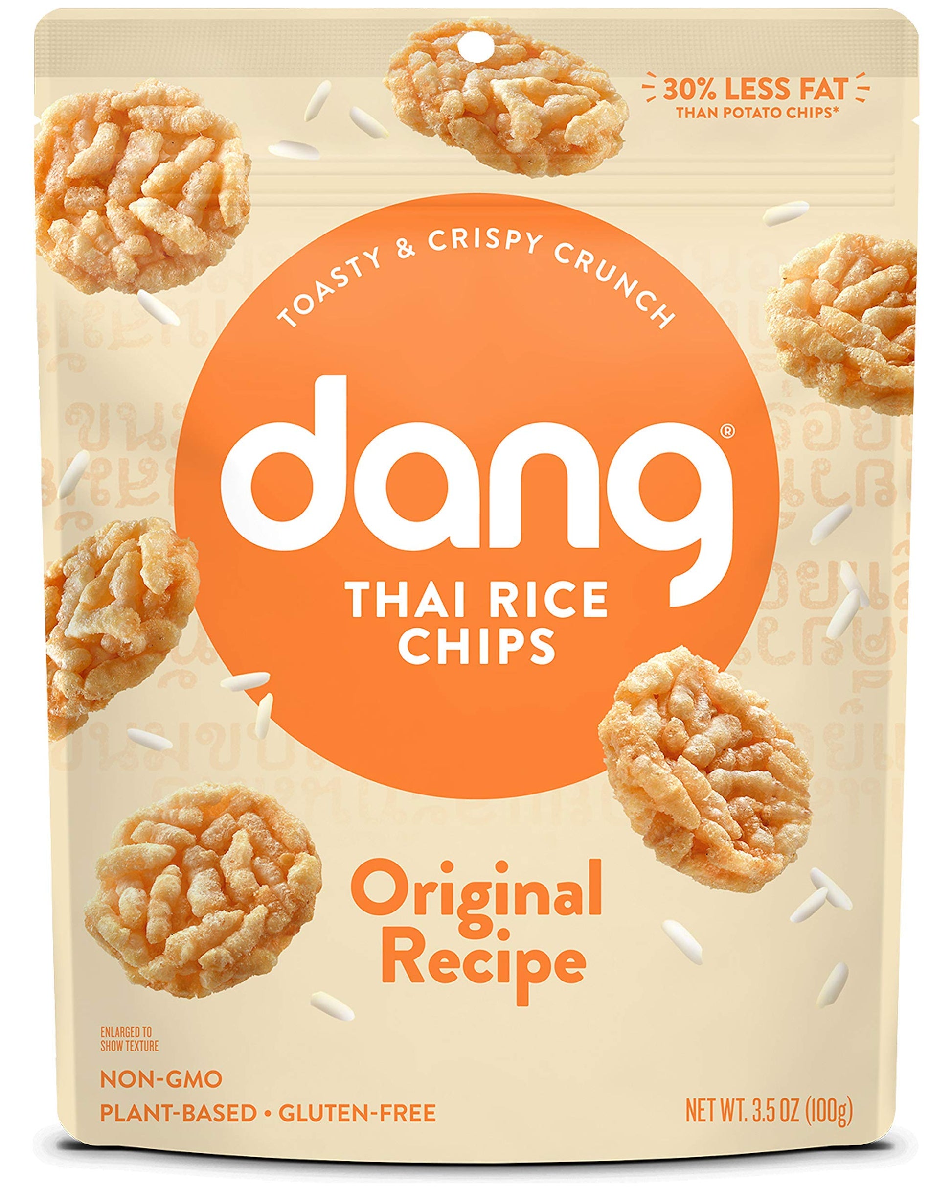 Dang Thai Rice Chips | Original | 12 Pack | Vegan, Gluten Free, Non Gmo Rice Crisps, Healthy Snacks Made with Whole Foods | 3.5 