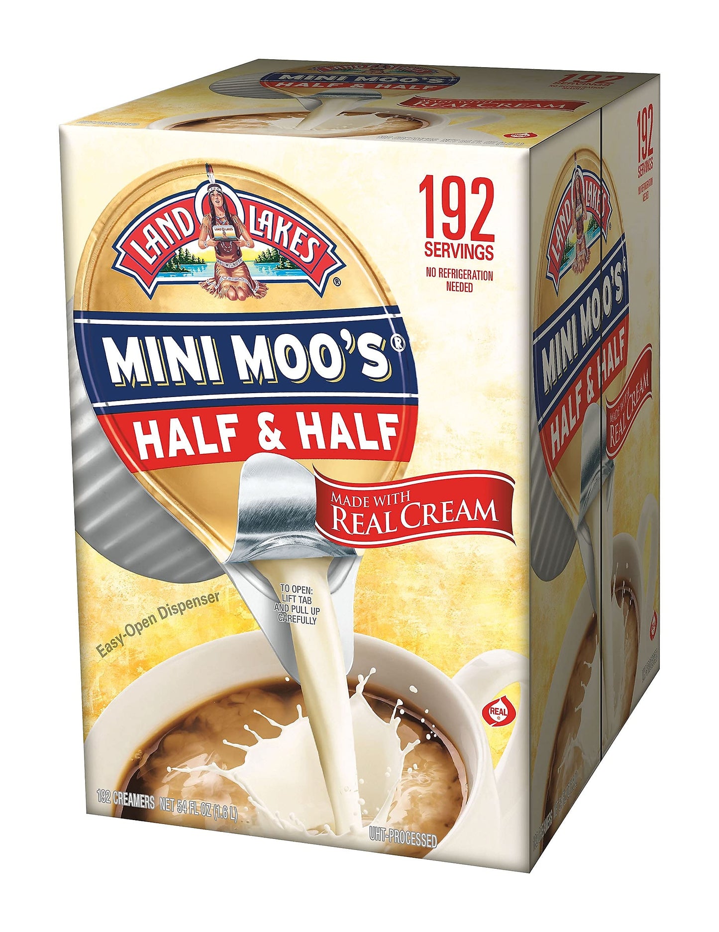 Land O'Lakes 827976 Mini Moo's Half & Half, .3 oz, 192/Carton