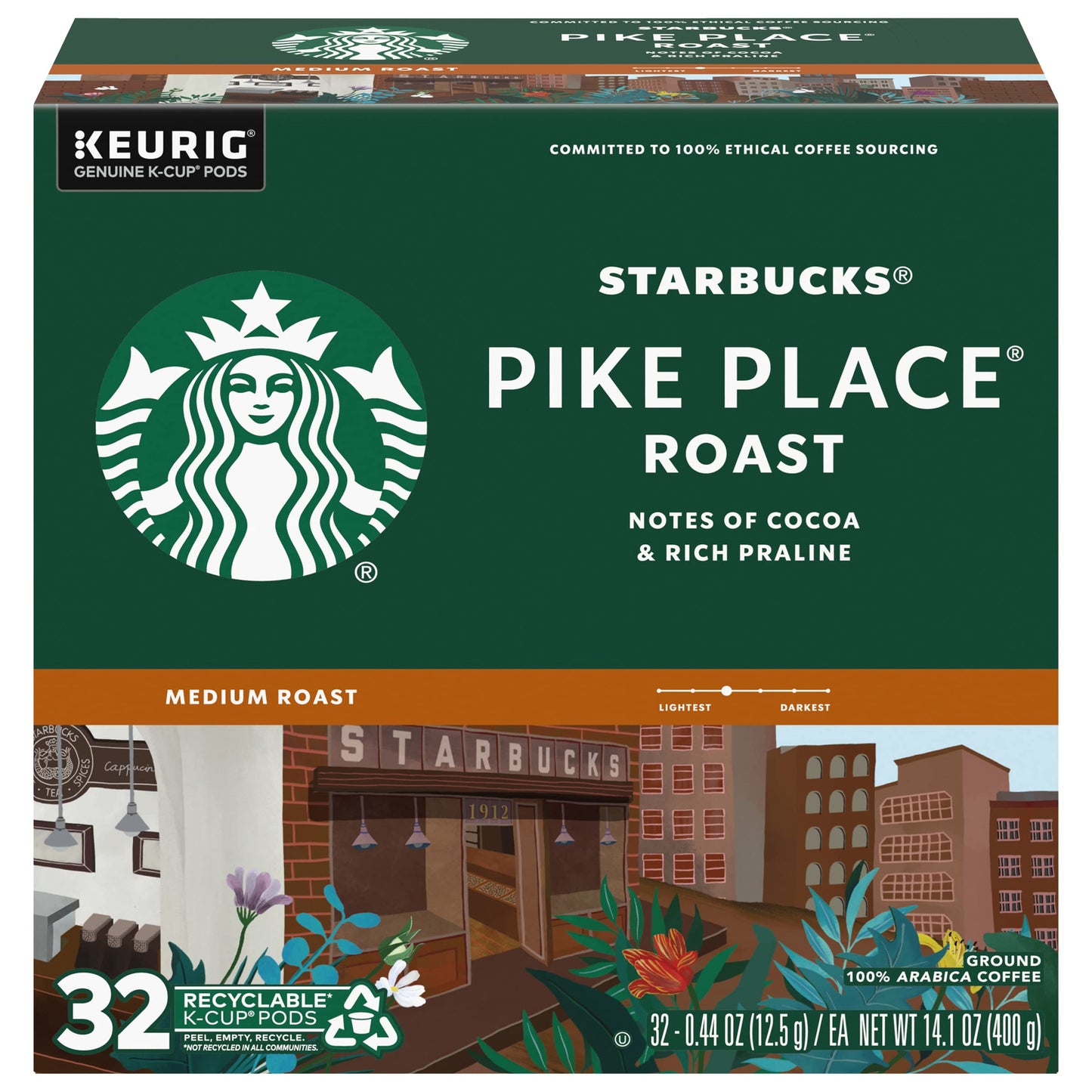 Starbucks® Pike Place Roast K-Cup® Packs - Medium Roast, 32 Count, Packaging May Vary