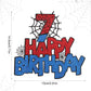 XIHIRCD Spider Birthday Cake Topper Double-Sided Number 7 Black Blue Red Decor