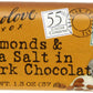 Chocolove Chocolate Bar, Almonds & Sea Salt In Dark Chocolate, 1.3 Ounce (Pack Of 12)