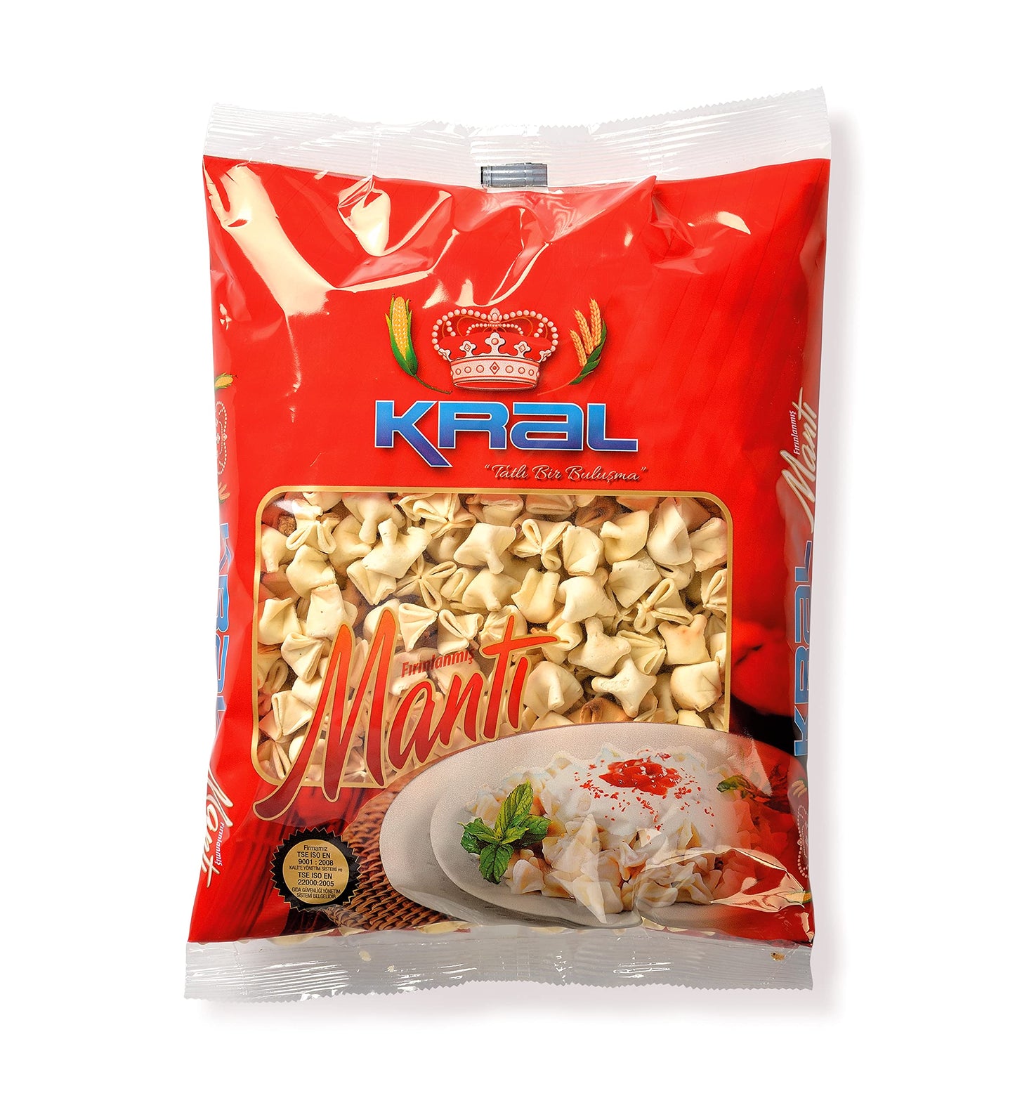 Kral Manti Traditional Delicious Turkish Stuffed Manti (Turkish Ravioli) Dumplings, Easy Meal, Practical Pasta from Turkey, Quic