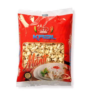 Kral Manti Traditional Delicious Turkish Stuffed Manti (Turkish Ravioli) Dumplings, Easy Meal, Practical Pasta from Turkey, Quic