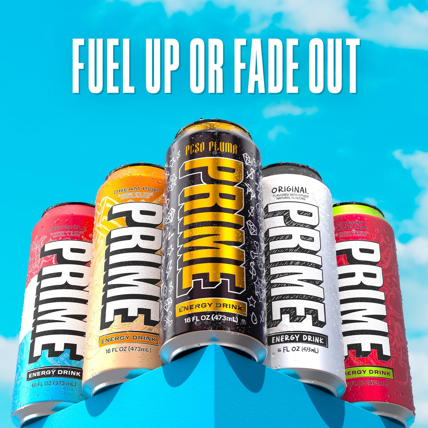PRIME Energy PESO PLUMA  Zero Sugar Energy Drink  200mg Caffeine and 355mg of Electrolytes for Hydration  Vegan  Gluten Free 16 Fluid Ounce  12 Pack