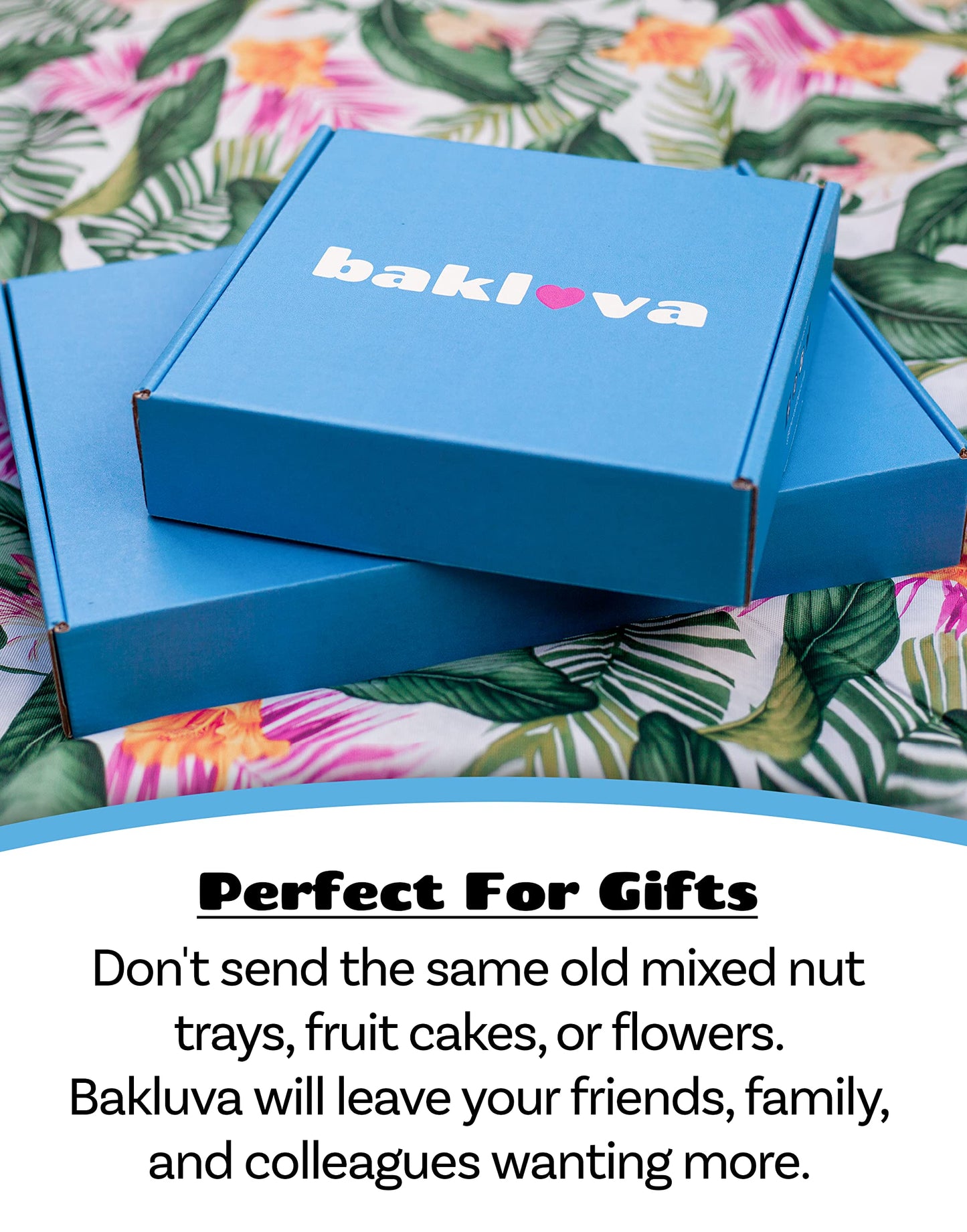 Bakluva 4-Piece Baklava Pastry Dessert Gift Box - (4) Large 2.3 Oz (66 Gram) Pieces - Perfect For Gifts, Parties, And More