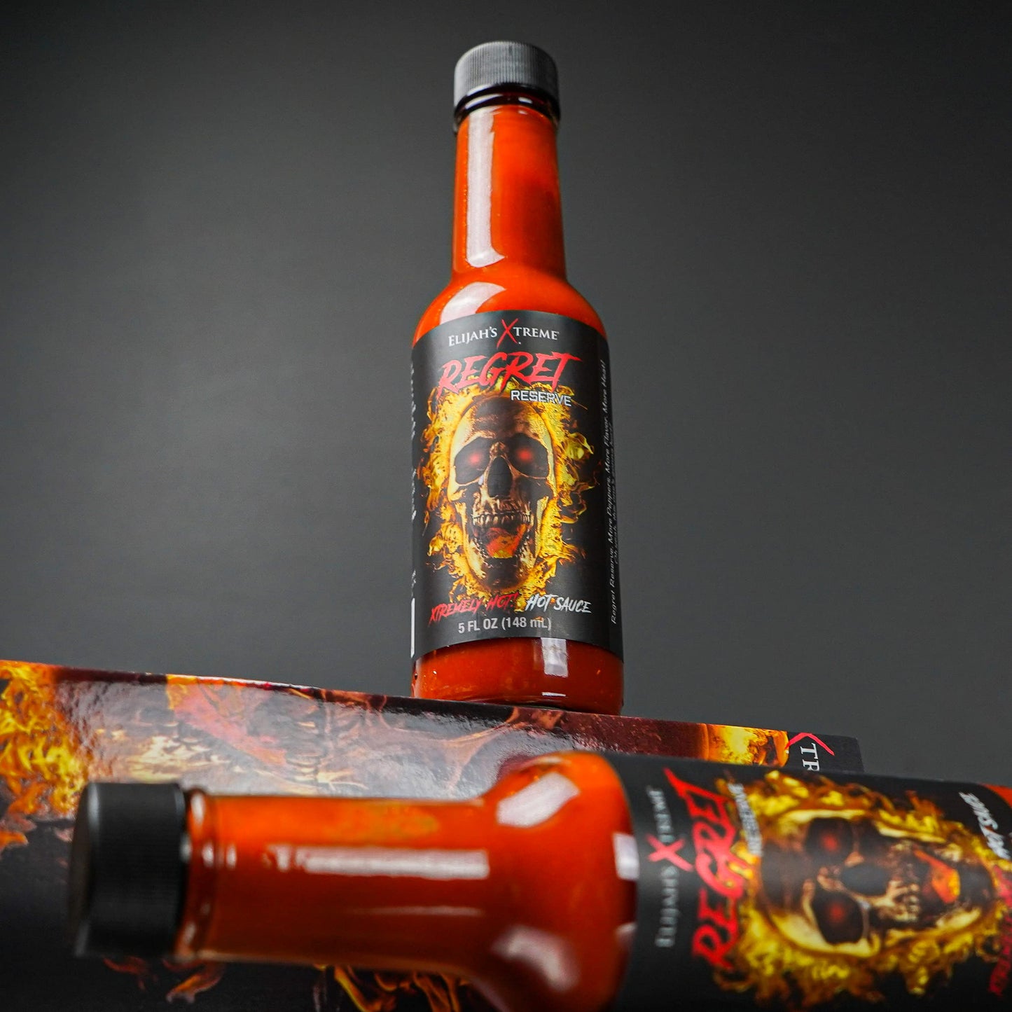 Elijahs Xtreme Regret Reserve Hot Sauce - Carolina Reaper, Trinidad Scorpion, And Habanero Pepper - 5Oz Bottle Contains 70% Of The Hottest Peppers In The World