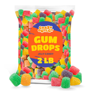 Gum Drops - 2 Pound Bulk Pack - Jelly Candy - Assorted Fruit Flavors