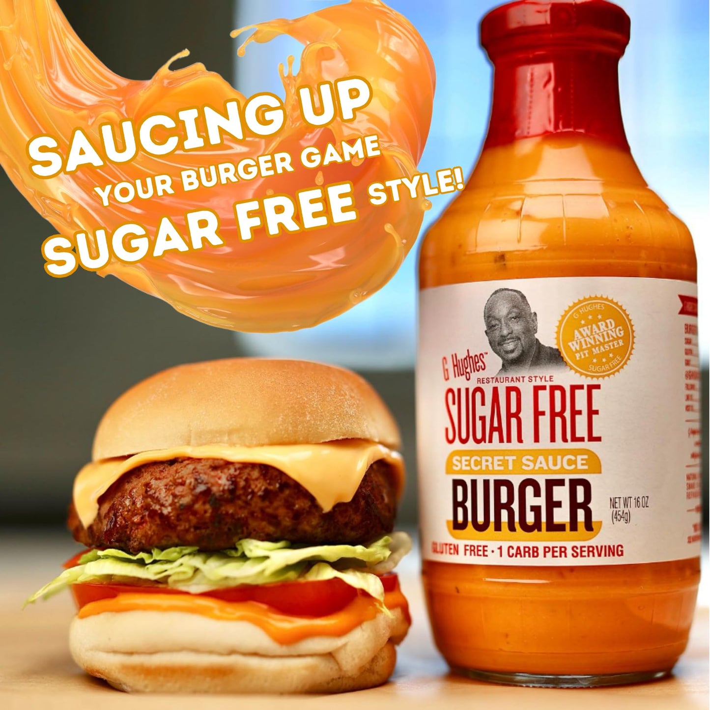 G Hughes Sugar Free Burger Secret Sauce - Sugar Free Burger Sauce, Special Sauce For Burgers, Gluten Free Burger Sauce, Hamburge