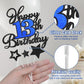 Happy 13Th Birthday Cake Toppers, Black Blue Glitter Cake Decorations Set, 13Th Birthday Decor, Birthday Anniversary Party Decor