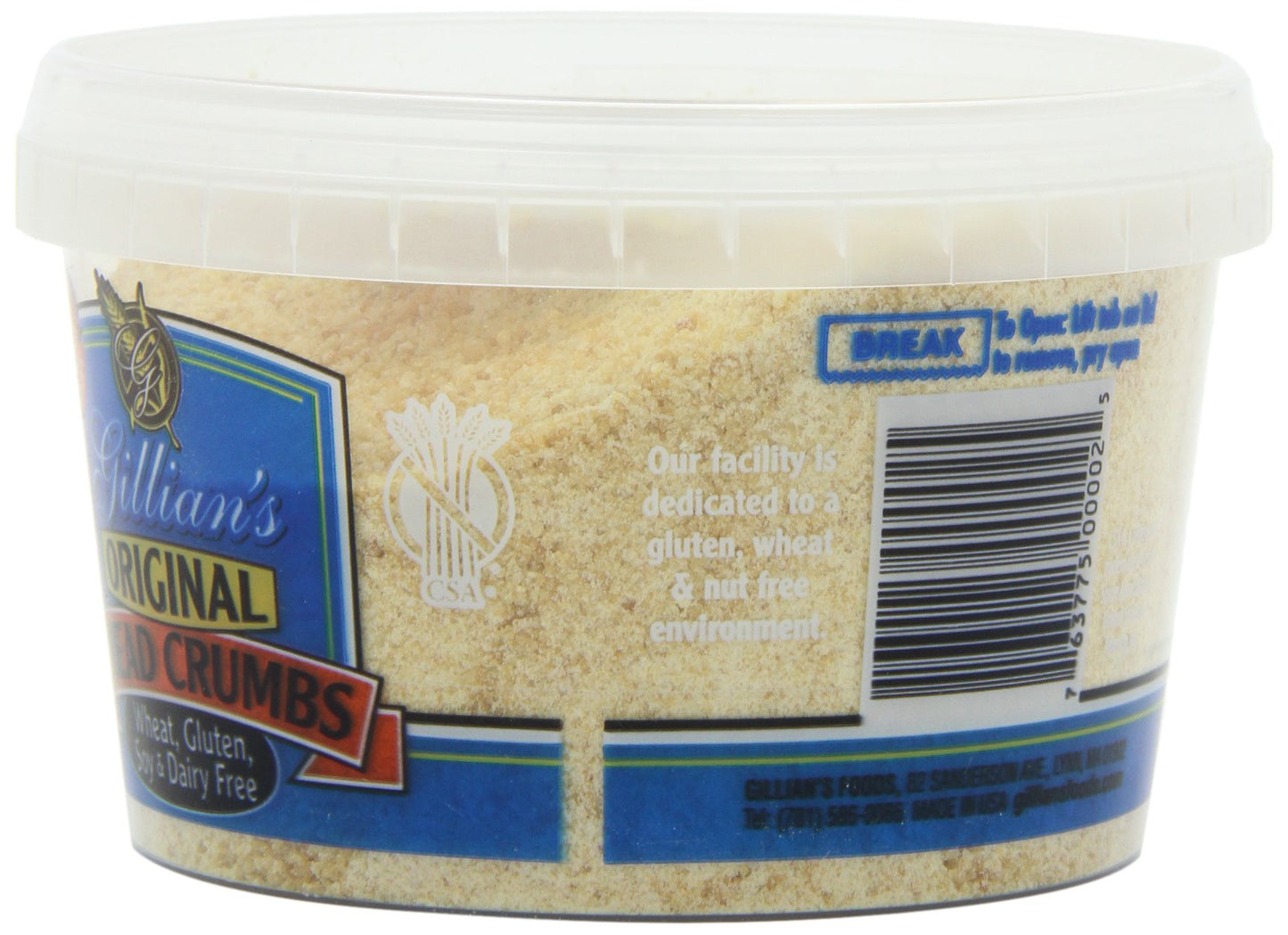 Gillian Bread Crumbs Wheat Free Gluten Free Dairy Free, 12-ounces (Pack of4)