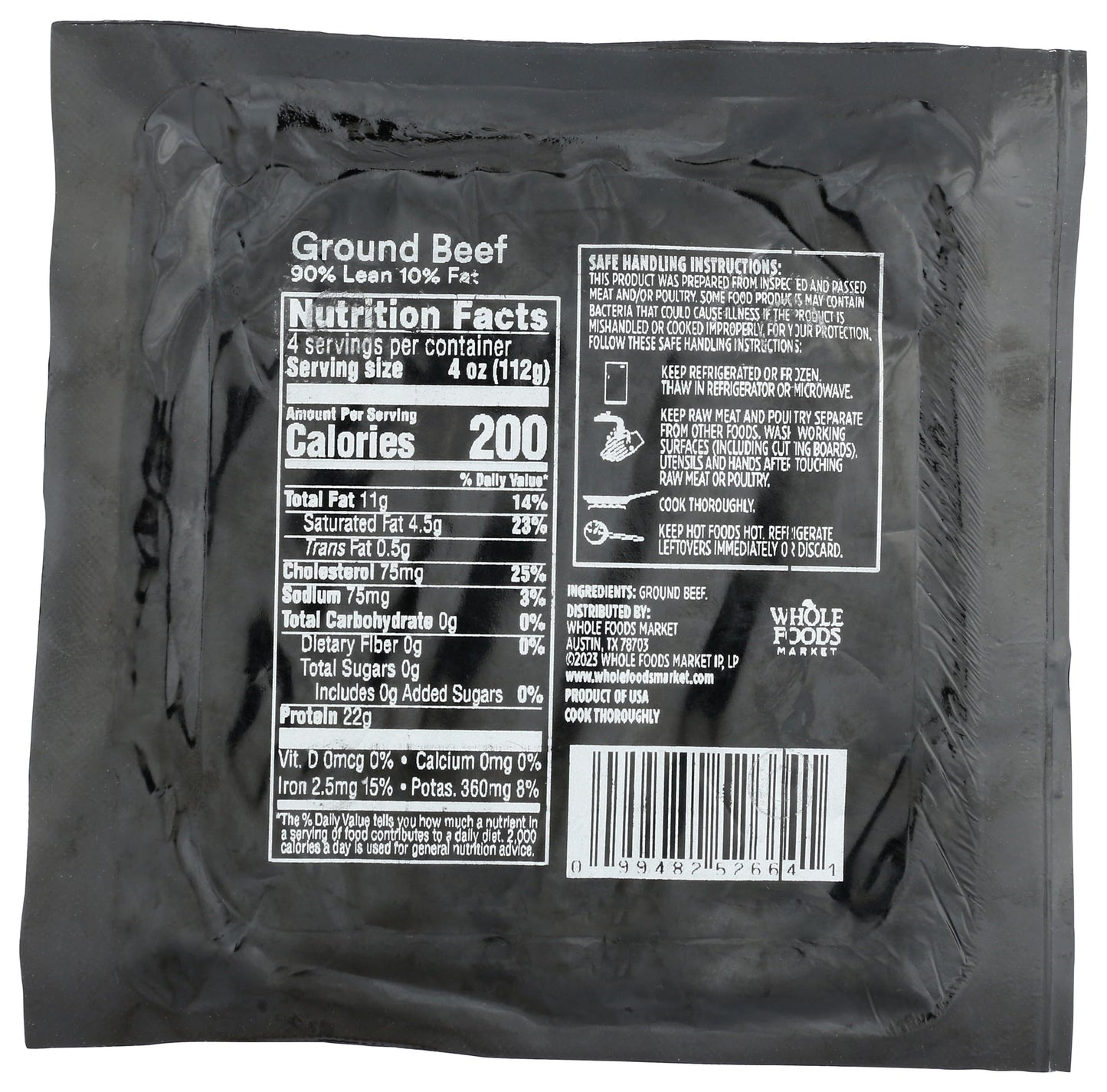 365 By Whole Foods Market, Ground Beef 90% Lean/10% Fat, 16 Ounce