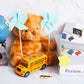School Bus Cake Topper Back To School Star Pen Blackboard Book Blue Windmill Cake Toppers Happy Birthday Theme Cake Decor