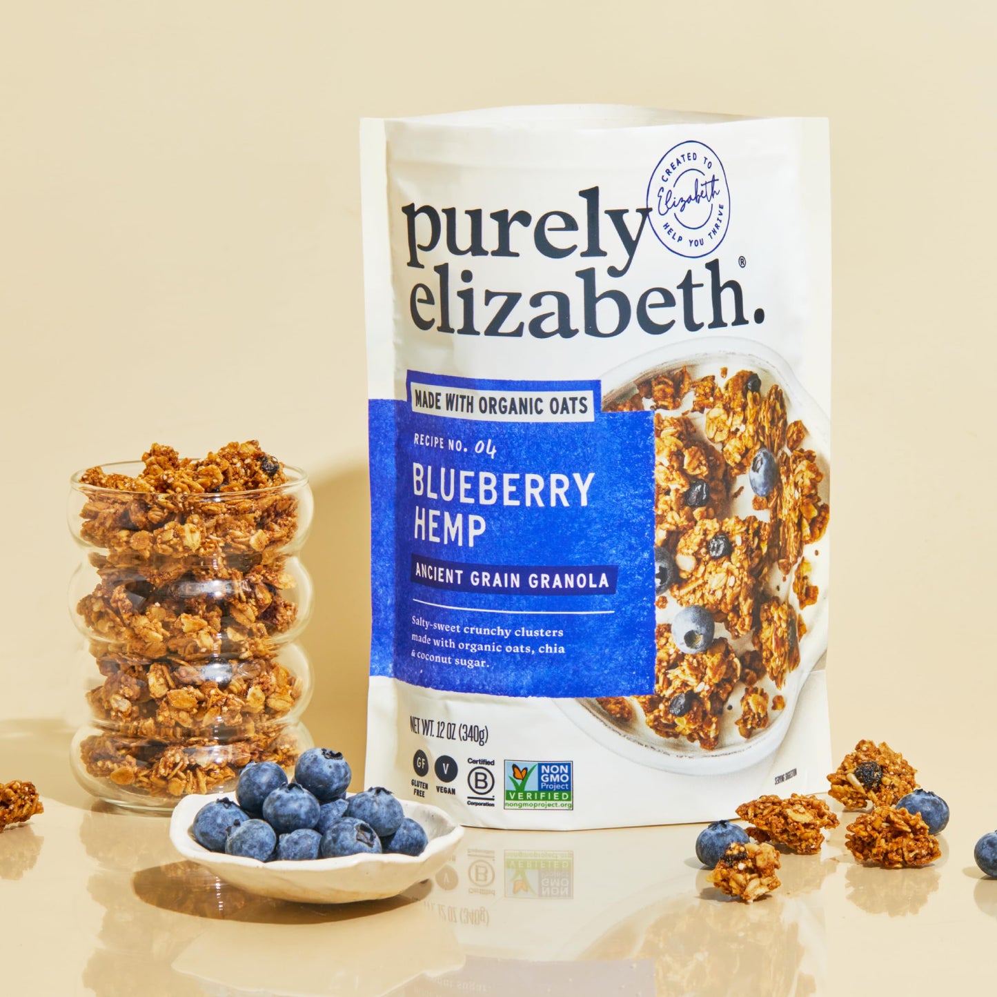 Purely Elizabeth, Blueberry, Ancient Grain Granola, Gluten-Free, Non-Gmo, 12 Ounce (Pack Of 3)