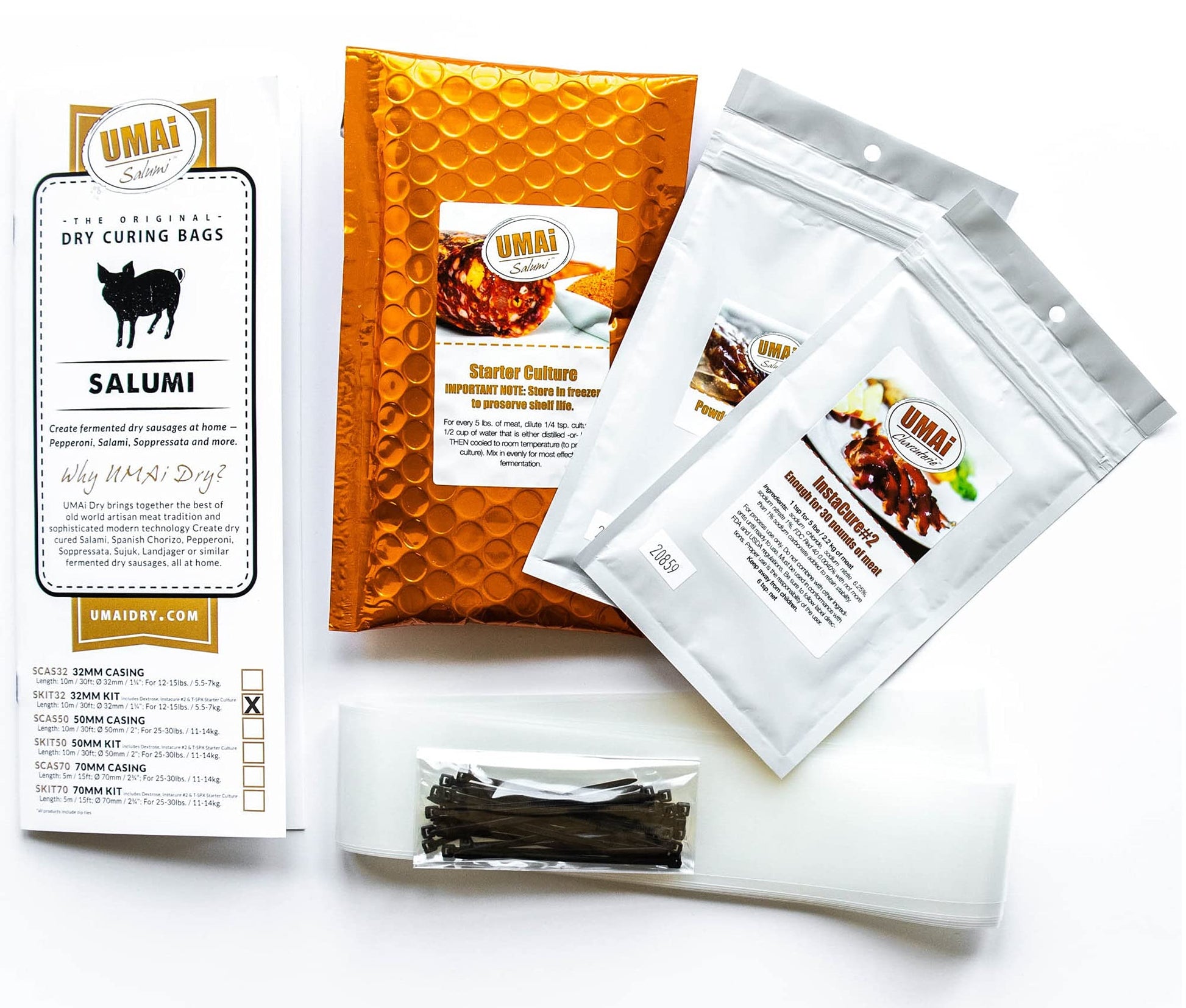 UMAi Dry Artisan Dry Sausage Kit - 32 mm (1 1/4)