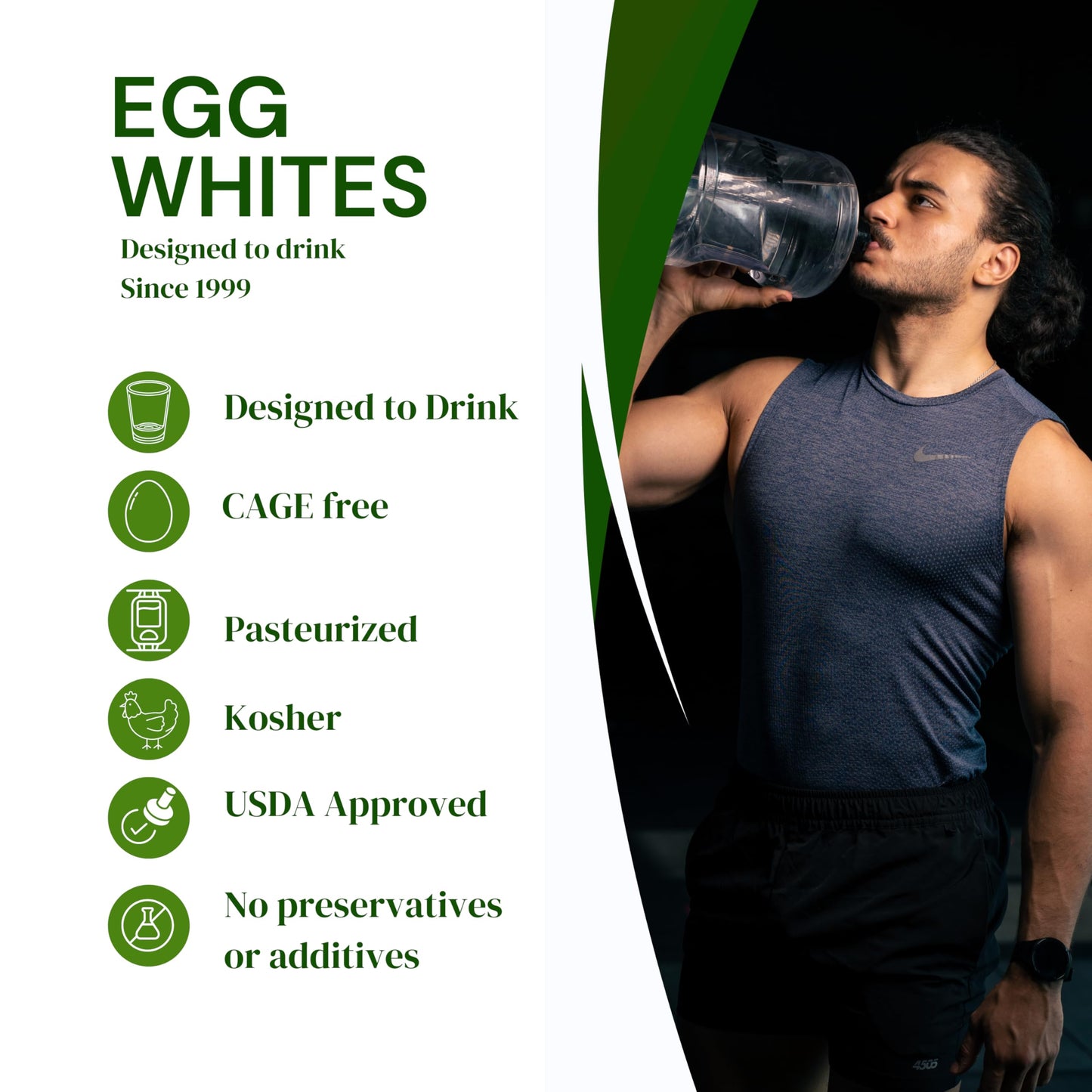 Egg Whites International Liquid Egg White Protein - 100% Pure, Cage-Free, 128 Fl Oz (1 Gallon)