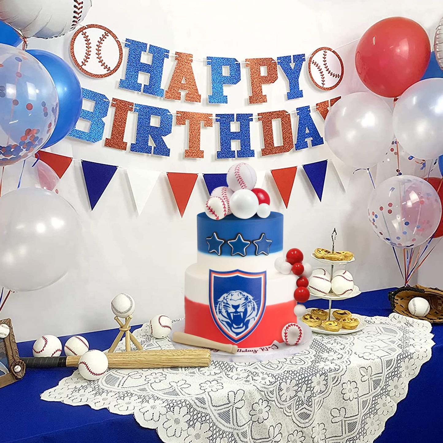 21 Pcs Baseball Cake Decorations Baseball Cake Topper Sports Theme Party Decoration Supplies Baseball Sports Theme Cake Decorati