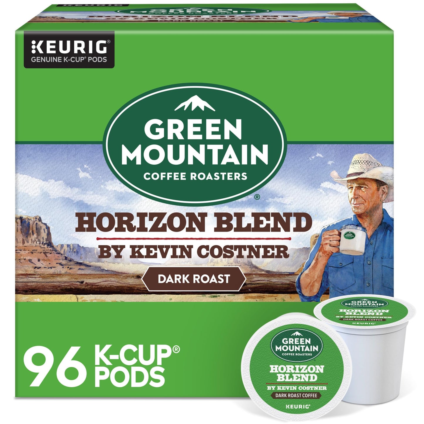 Green Mountain Coffee Roasters Horizon Blend Coffee, Single Serve Keurig K-Cup Pod, 96 Count